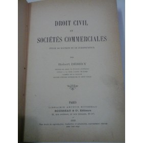 DROIT  CIVIL  ET  SOCIETES  COMMERCIALES  -  Robert  DESIRY
